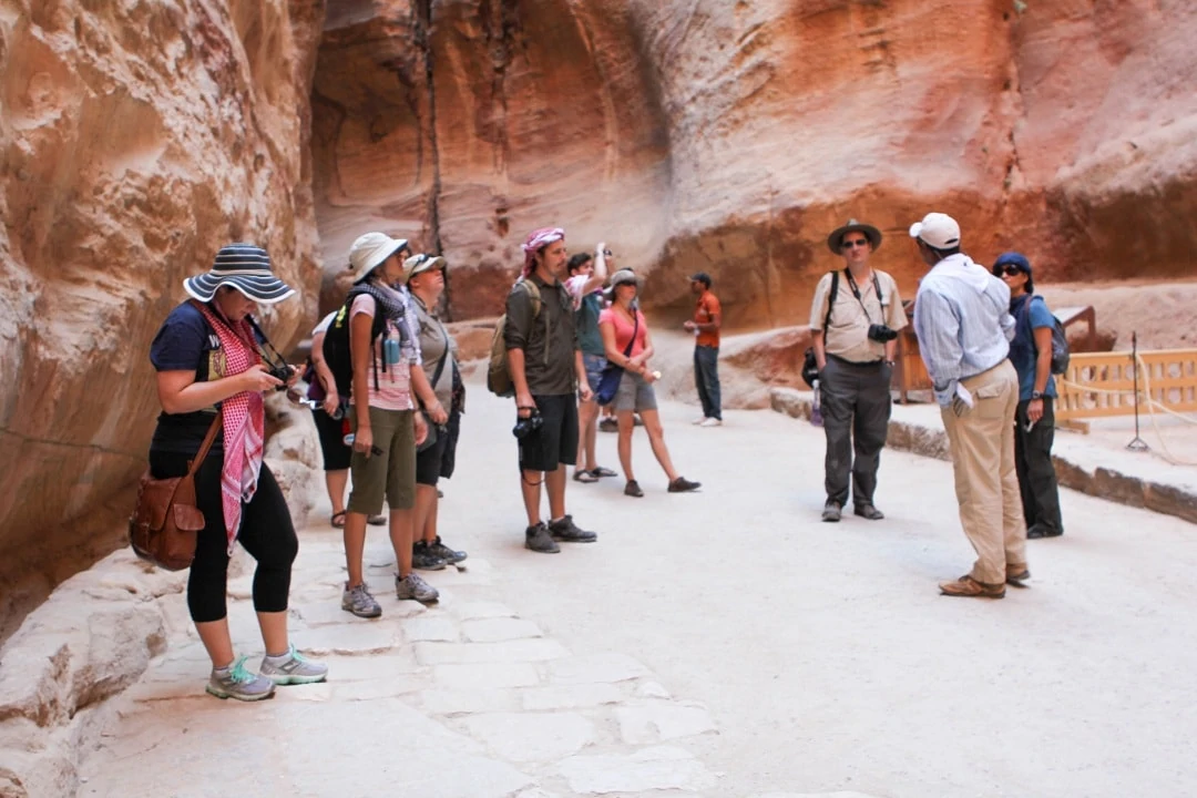 Our local guide explained the history of Petra to us