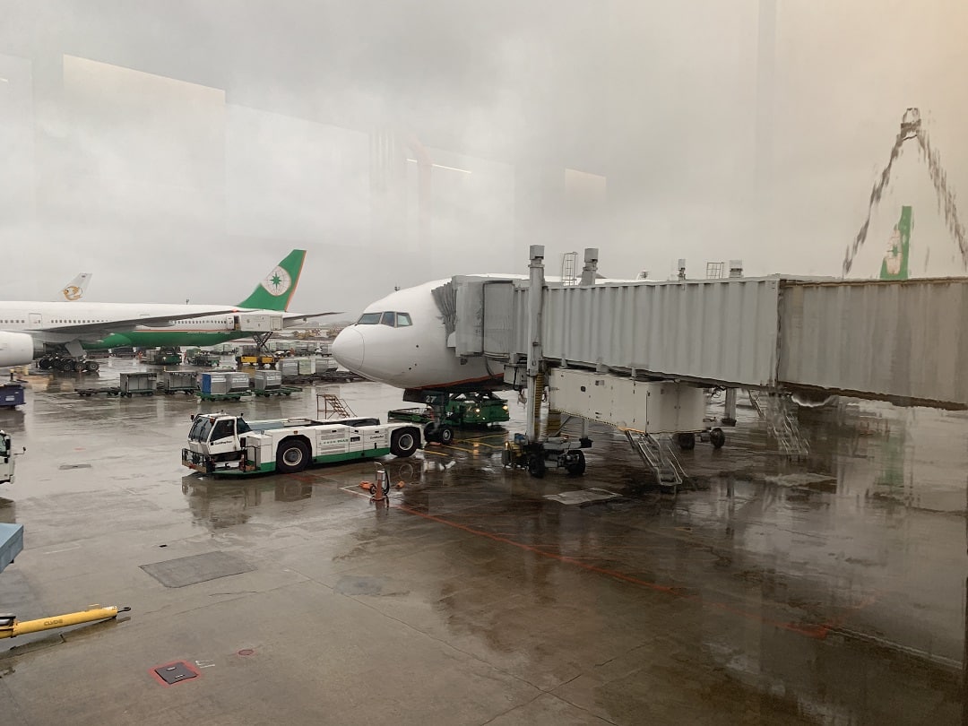 EVA Air Business Class Boeing 777-300ER Taipei to Bangkok Review plane