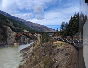 Rocky Mountaineer Review bridge and train