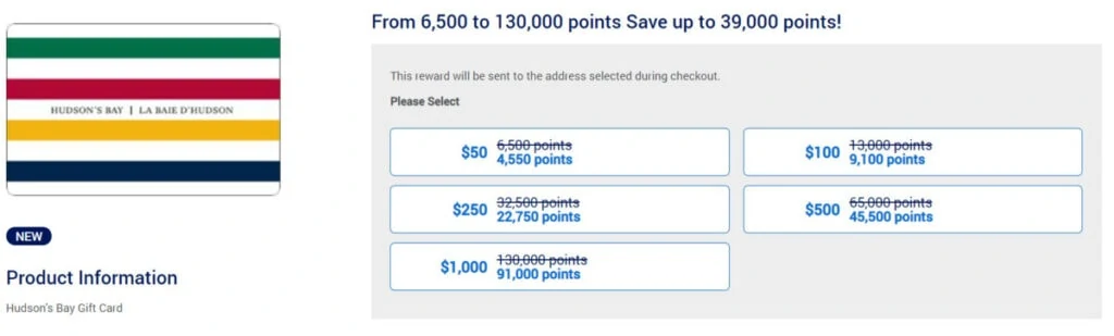 American Express Membership Rewards gift cards