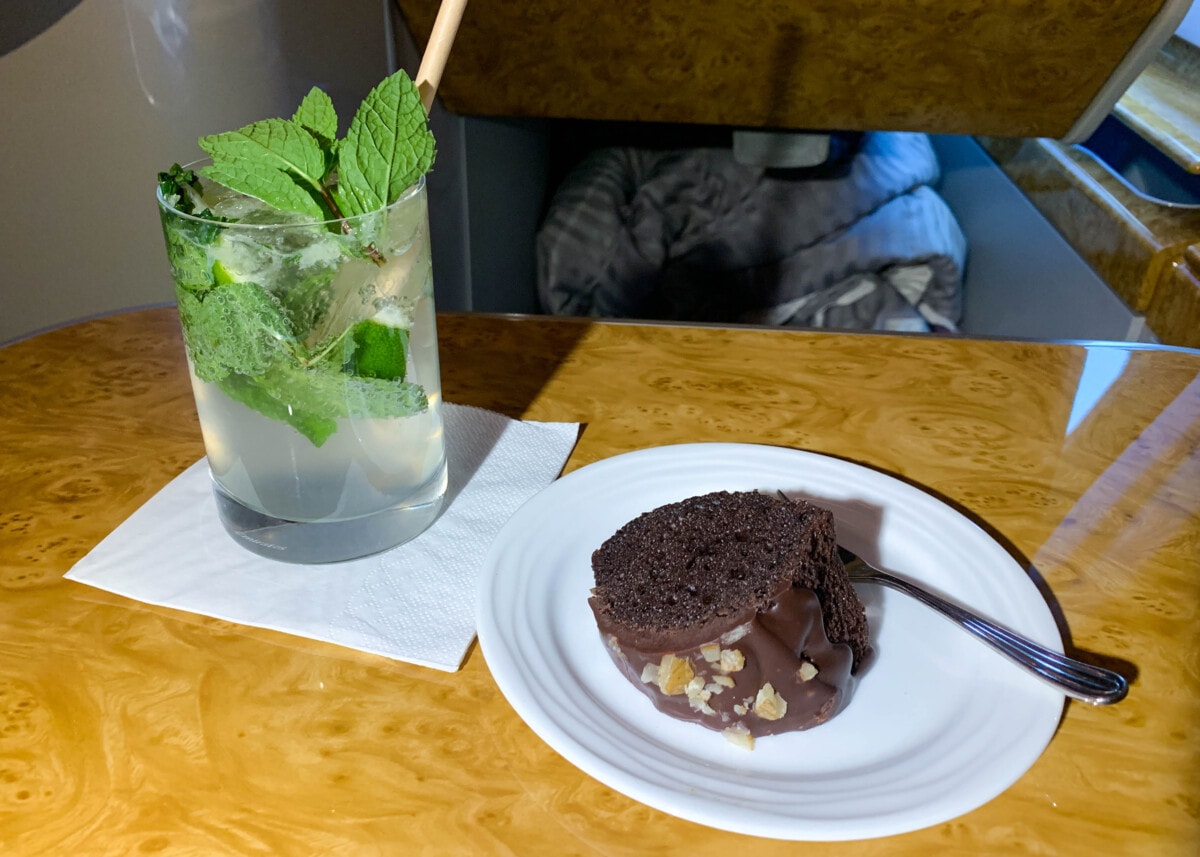 Emirates Business Class Toronto to Dubai food 5