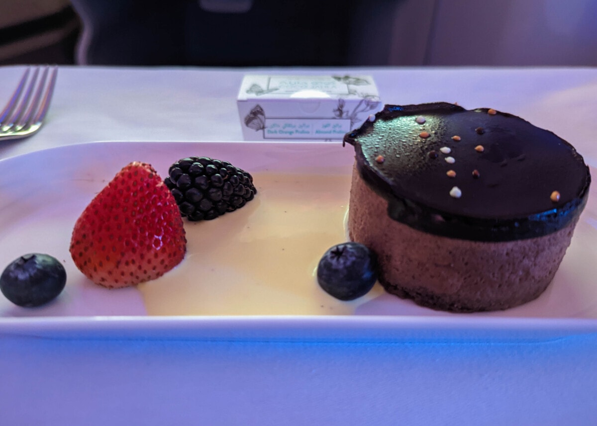 Emirates Business Class Toronto to Dubai food 4