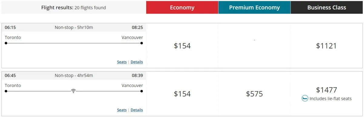 Is Air Canada business class worth it